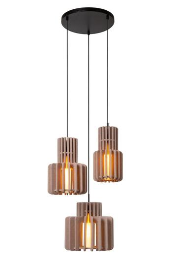 Hanglamp Lucide ROLLO -  - 3xE27 - Taupe beschikbaar voor biedingen