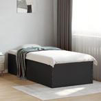 vidaXL Bedframe bewerkt hout zwart 90x200 cm, Huis en Inrichting, Slaapkamer | Bedden, Verzenden, Nieuw