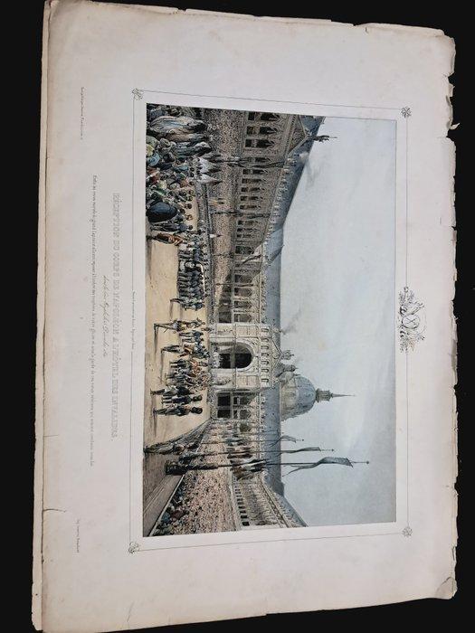 V. Adam - Litografie ritorno spoglie mortali di Napoleone, Antiek en Kunst, Antiek | Boeken en Manuscripten