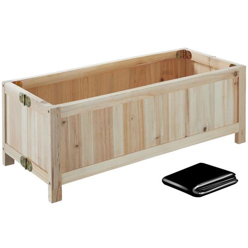 tectake Verhoogde bak Blomster, opvouwbaar, 30l, incl. folie, Tuin en Terras, Bloembakken en Plantenbakken, Verzenden