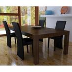 vidaXL Eetkamerstoelen 4 st kunstleer zwart, Verzenden, Nieuw