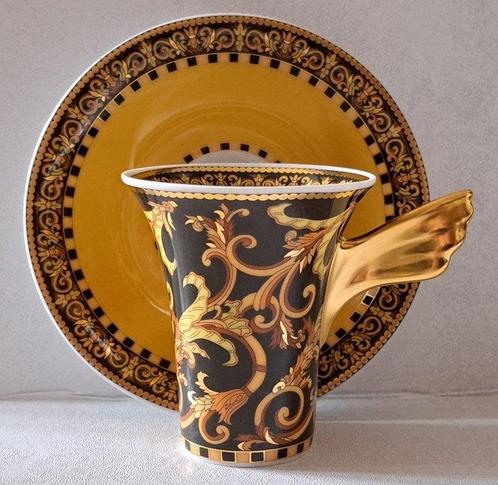 Rosenthal - Gianni Versace - Kop en schotel - Espressotasse, Antiek en Kunst, Antiek | Glaswerk en Kristal