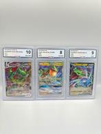 Pokémon - 3 Graded card - RAYQUAZA GX & RAYQUAZA VMAX FA &