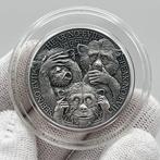 Ghana. 5 Cedis 2022 – Life Quotes: Three Wise Monkeys – 1 oz