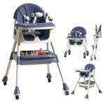 Kinderstoel meegroei - inklapbaar - met speelset - blauw, Kinderen en Baby's, Kinderstoelen, Ophalen of Verzenden, Nieuw