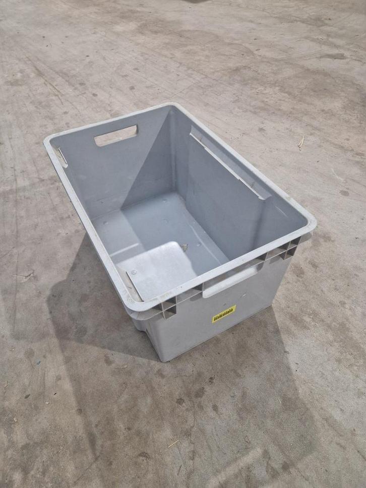 Nestbare stapelbak 60x40x30cm grijs gebruikt, Doe-het-zelf en Bouw, Kratten en Dozen, Ophalen of Verzenden