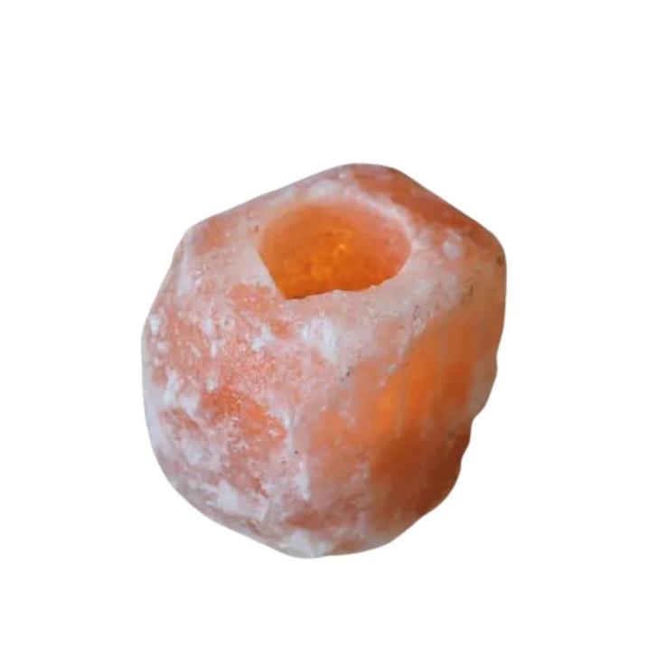 Himalaya Zoutlamp Collectie Theelichthouder Oranje (Green, Sport en Fitness, Gezondheidsproducten en Wellness, Ophalen of Verzenden