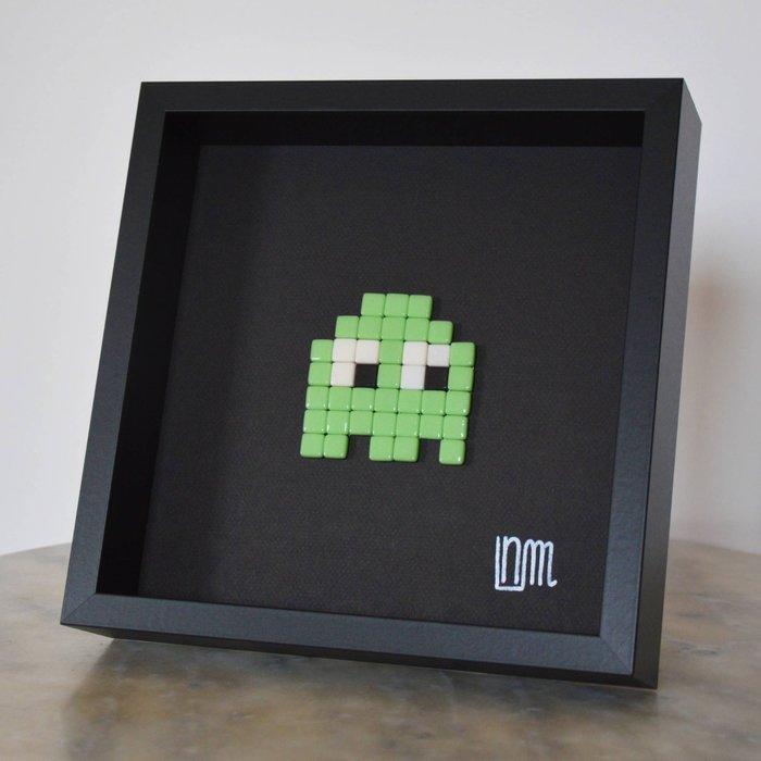 nLm - Pac-Man Green, Mosaic, Antiquités & Art, Art | Objets design