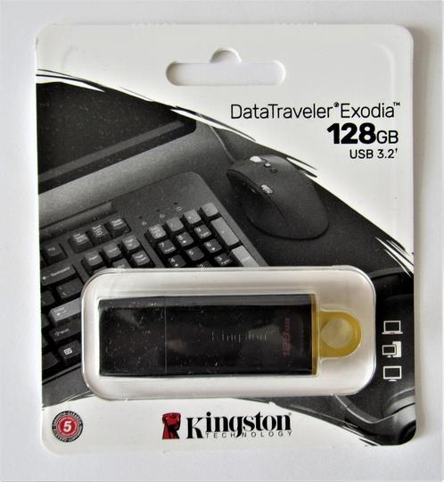 Kingston USB 3.2 stick 128GB nieuw, Informatique & Logiciels, Clés USB, Envoi