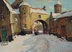 Henk van Leeuwen (1890-1972) - Poort in winters Brugge, Antiek en Kunst, Kunst | Schilderijen | Klassiek