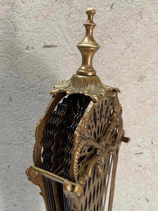 Openhaard accessoire - Messing - Haardscherm, pauw, Antiek en Kunst, Curiosa en Brocante