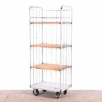Vintage rolstelling / rolcontainer | Oud winkelrek| Industr