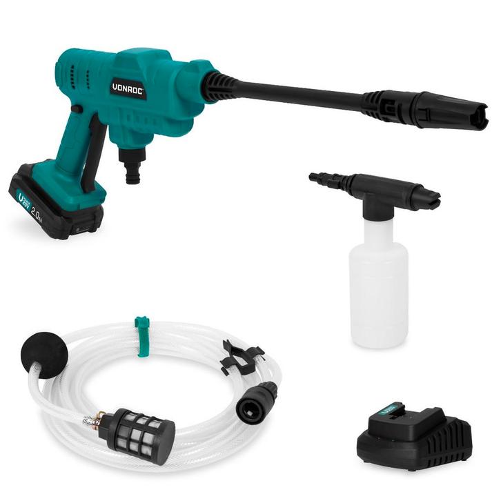 Accu drukreiniger 20V | Incl. Accessoires - Incl. 2.0Ah Accu, Tuin en Terras, Hogedrukreinigers, Nieuw, Verzenden