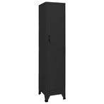 vidaXL Lockerkast 38x45x180 cm staal zwart, Huis en Inrichting, Verzenden, Nieuw