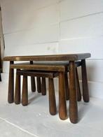 Set bijzettafels - Hout - Drie bijzettafeltjes