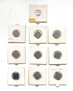 Nederland, Nederlands-Indië. Lot van 36 munten: Zinken, Postzegels en Munten