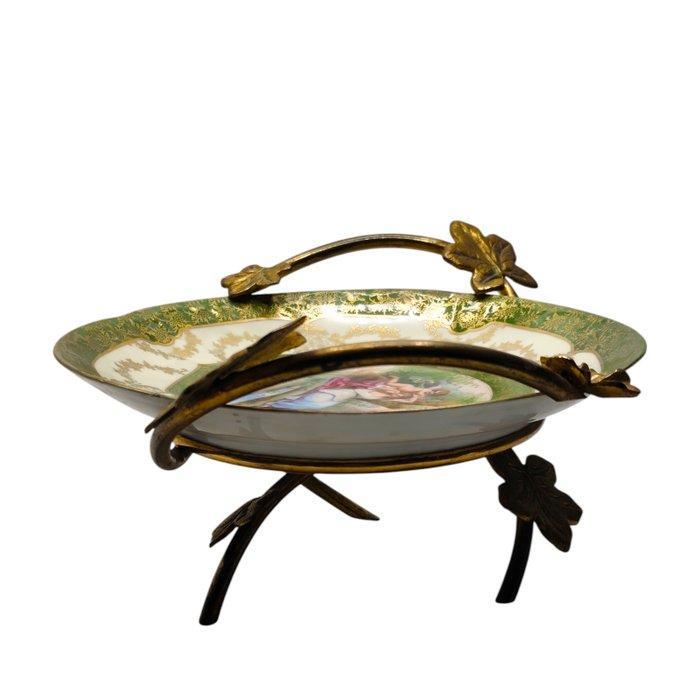 Antique Saxe Porcelain - Tafelmiddenstuk - Brons, Porselein, Antiek en Kunst, Antiek | Overige Antiek