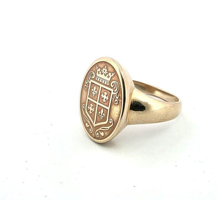 Ring - 9 kt. Geel goud, Handtassen en Accessoires, Ringen