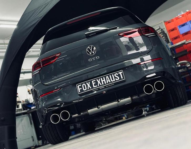 FOX VW Golf 8 GTD einddemper uitgang rechts/links - 2x100 ty, Auto-onderdelen, Uitlaatsystemen, Nieuw, Verzenden