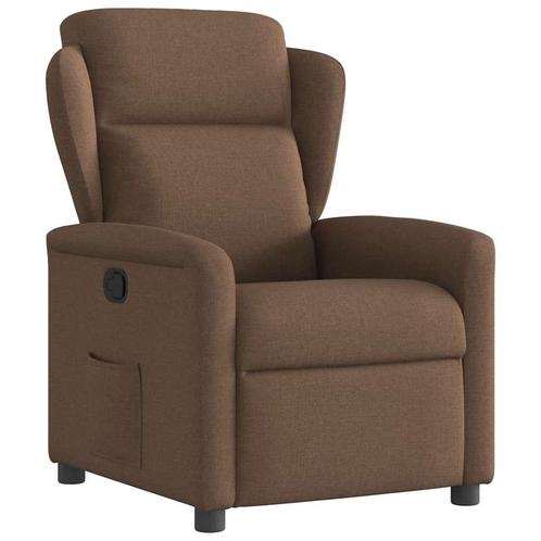 vidaXL Fauteuil verstelbaar stof bruin, Huis en Inrichting, Fauteuils, Nieuw, Verzenden