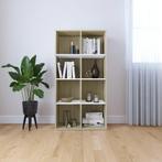 vidaXL Boekenkast/dressoir 66x30x130 cm hout wit en sonoma, Verzenden, Nieuw
