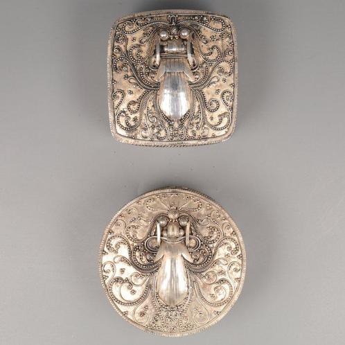 Bali Djokja Kaptafeldoos - Boîte (2) - Argent 925, Antiek en Kunst, Antiek | Zilver en Goud