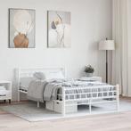 vidaXL Bedframe metaal wit 140x200 cm, Huis en Inrichting, Slaapkamer | Bedden, Verzenden, Nieuw