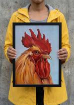 Sekar Rajagopal - Realistisches Hahn Porträt – Farbenfrohes