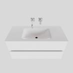 Badkamermeubel Solid Surface BWS Oslo 100x46 cm Midden Mat, Ophalen of Verzenden, Nieuw, Bad