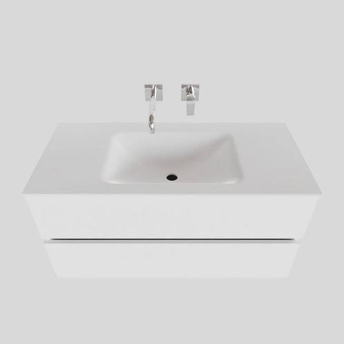 Badkamermeubel Solid Surface BWS Oslo 100x46 cm Midden Mat, Doe-het-zelf en Bouw, Sanitair, Bad, Nieuw, Ophalen of Verzenden