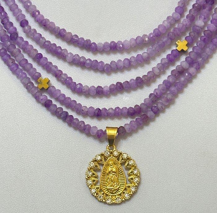 Ketting, ZEER LANG, (248 cm) van natuurlijke amethist met de, Antiek en Kunst, Antiek | Boeken en Manuscripten