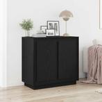 vidaXL Moderne Buffet Sideboard Zwart eiken 80 x 34 x 75 cm, Huis en Inrichting, Verzenden, Nieuw