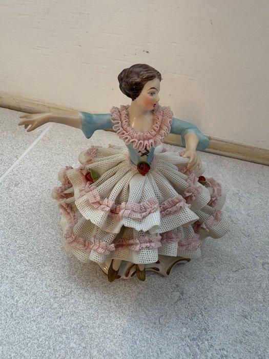 Dresden - Beeldje, Ballerina-/danseresbeeldjes – set van 3 –, Antiek en Kunst, Antiek | Glaswerk en Kristal