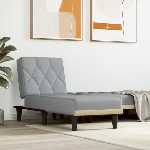 vidaXL Chaise longue stof lichtgrijs, Huis en Inrichting, Zetels | Zetels en Chaises Longues, Nieuw, Verzenden