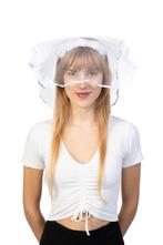 Haarband Bruidssluier Wit Diadeem Bruid Sluier Witte Rozen B, Ophalen of Verzenden, Nieuw