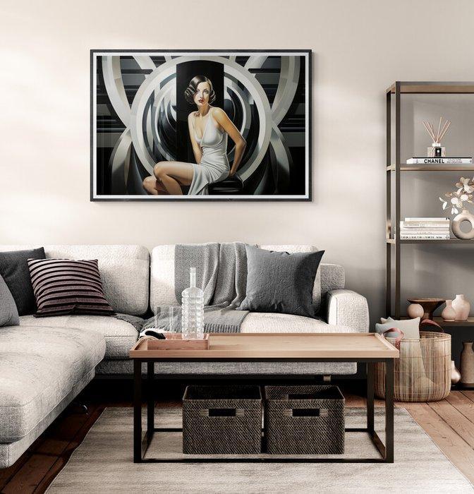 I_KONIQ - White and Black De Lempicka fashion style woman, Huis en Inrichting, Overige Huis en Inrichting