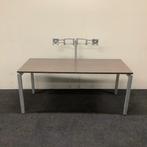 Bureau 180x80 cm, hoogte verstelbaar, vv dubbele monitorarm,, Bureau