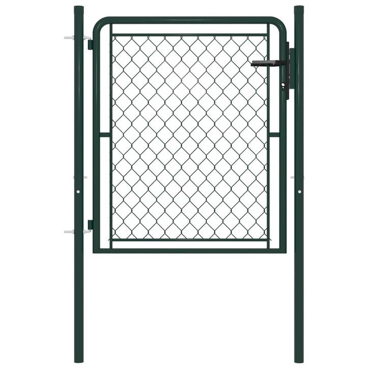 vidaXL Tuinpoort staal 100x100 cm groen, Tuin en Terras, Tuinpoorten, Nieuw, Verzenden