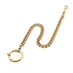 Massief vintage gouden horlogeketting; Chatelaine (voor a..., Handtassen en Accessoires, Kettingen, Ophalen of Verzenden, Gebruikt