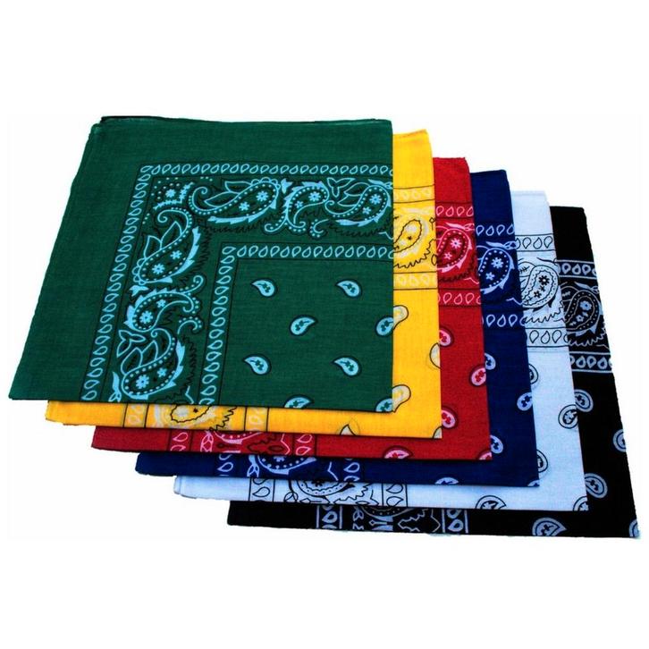 Fako Fashion - Paisley Bandanas 6 stuks - Paisley Boeren, Kleding | Heren, Mutsen, Sjaals en Handschoenen, Verzenden