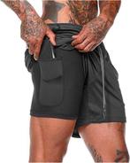 2eChoix | MW - L - Short de sport - 2 en 1 - Homme - Noir, Kleding | Dames, Ophalen of Verzenden, Nieuw
