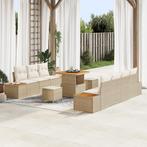 vidaXL 10-delige tuinsofaset met kussens in beige poly, Tuin en Terras, Tuinsets en Loungesets, Verzenden, Nieuw