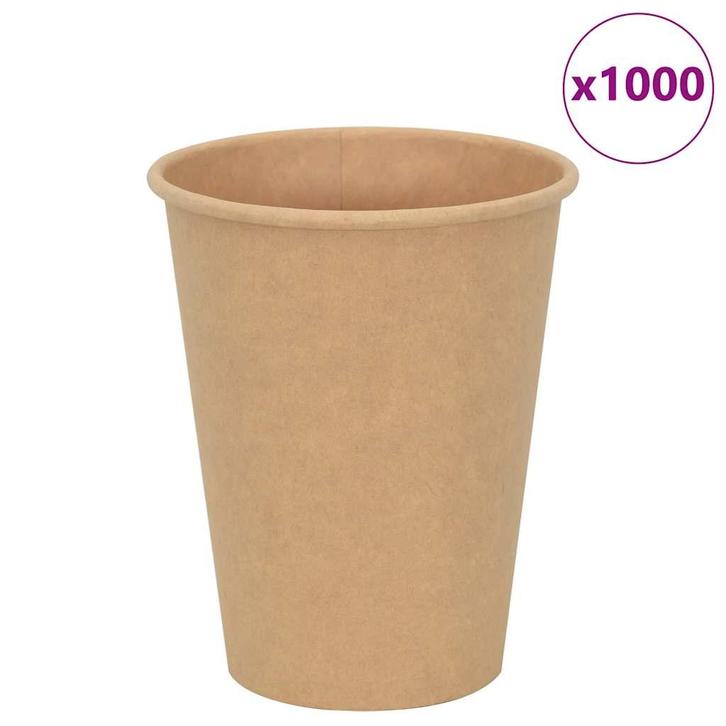 vidaXL Papieren koffiekopjes 1000 st 12oz 300 ml bruin, Zakelijke goederen, Horeca | Overige, Verzenden