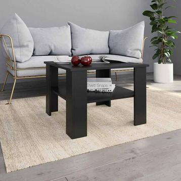 vidaXL Salontafel 60x60x42 cm bewerkt hout zwart, Verzenden