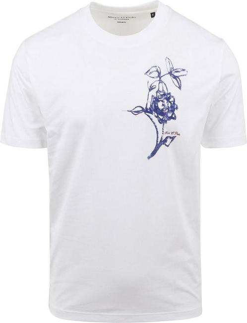 Marc OPolo T-Shirt Bloem Wit maat Maat 52/54 (L) Heren, Kleding | Heren, T-shirts, Wit, Nieuw, Maat 52/54 (L), Verzenden