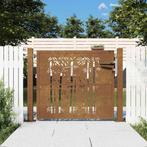 vidaXL Poort met bamboe-ontwerp 105x80 cm cortenstaal, Tuin en Terras, Tuinpoorten, Verzenden, Nieuw