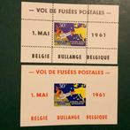 België 1961 - Vignet voor Raketpost in Bullingen in getand