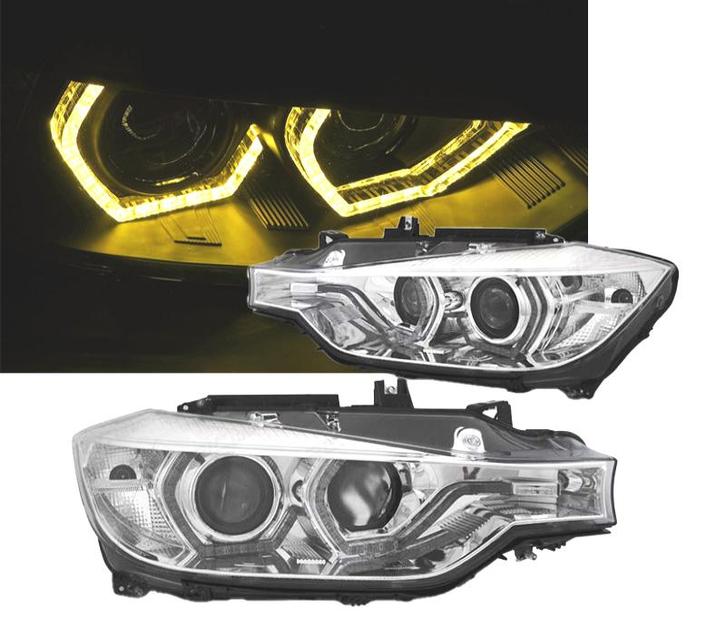 PHARES ANGEL EYES POUR BMW F30 F31 11-15 LUMIÈRE DIURNE LED, Auto-onderdelen, Verlichting, Verzenden
