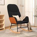 vidaXL Chaise à bascule Noir Tissu, Maison & Meubles, Chaises, Neuf, Verzenden