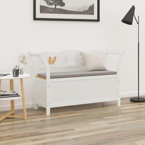 vidaXL Bankje 107x45x75,5 cm massief vurenhout wit, Huis en Inrichting, Overige Huis en Inrichting, Nieuw, Verzenden